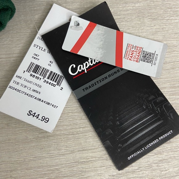 NWT Michigan State University Green Hoodie Mens 2XL Football Fall Sports Fan - Picture 3 of 12